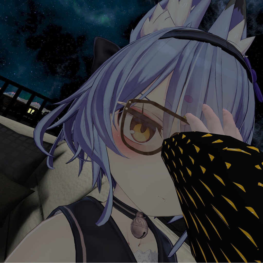 3Dモデル「フェトチーネデザイナー眼鏡」VRChat向け「986⊿」