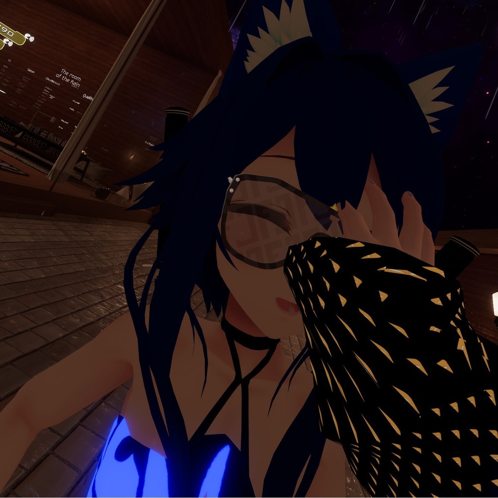 3Dモデル「フェトチーネデザイナー眼鏡」VRChat向け「986⊿」