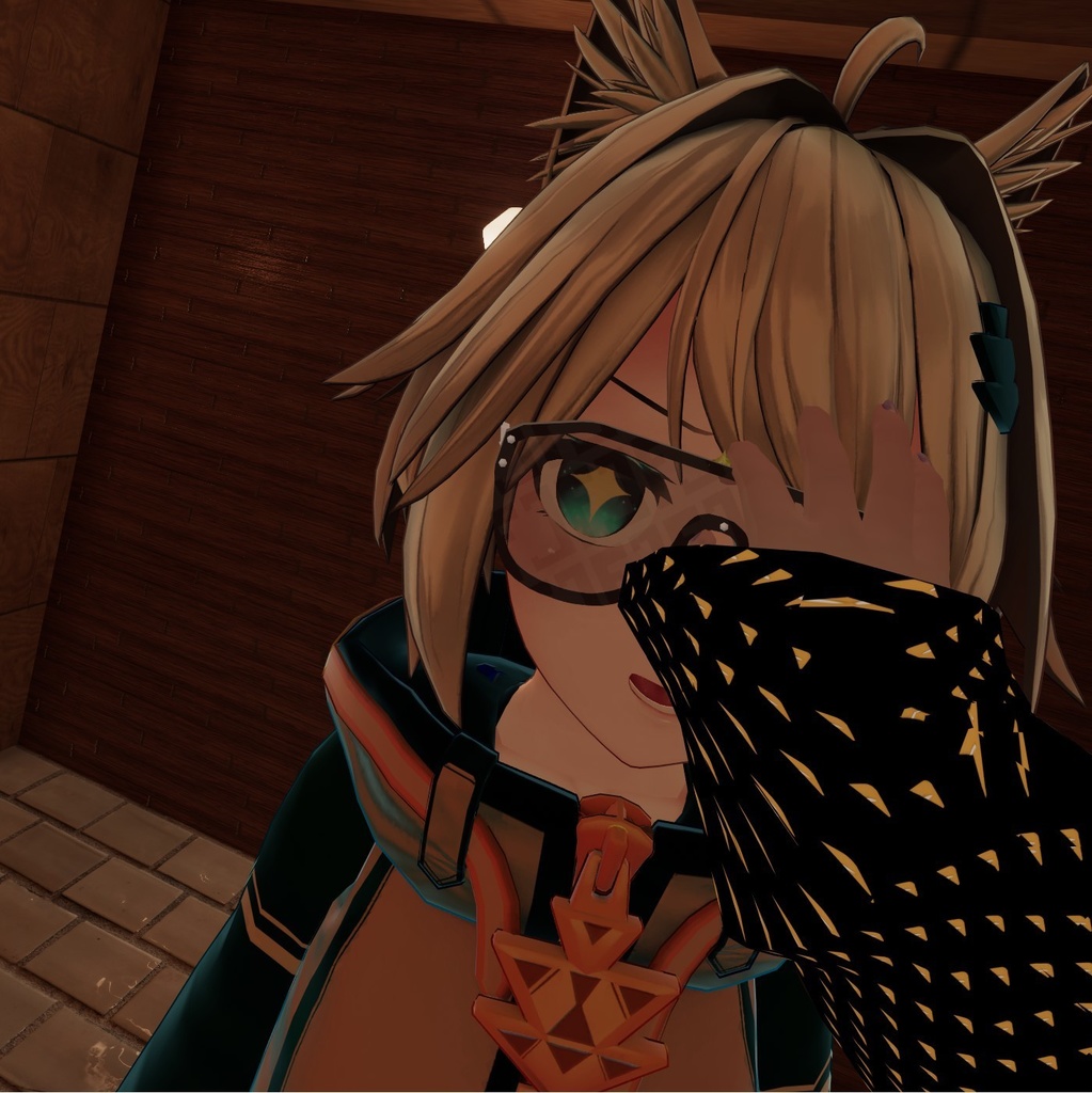 3Dモデル「フェトチーネデザイナー眼鏡」VRChat向け「986⊿」