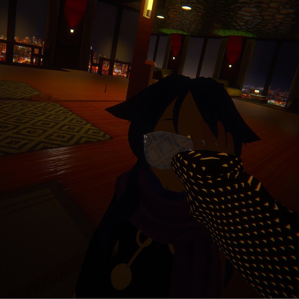 3Dモデル「フェトチーネデザイナー眼鏡」VRChat向け「986⊿」