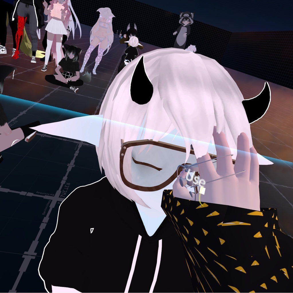 3Dモデル「フェトチーネデザイナー眼鏡」VRChat向け「986⊿」