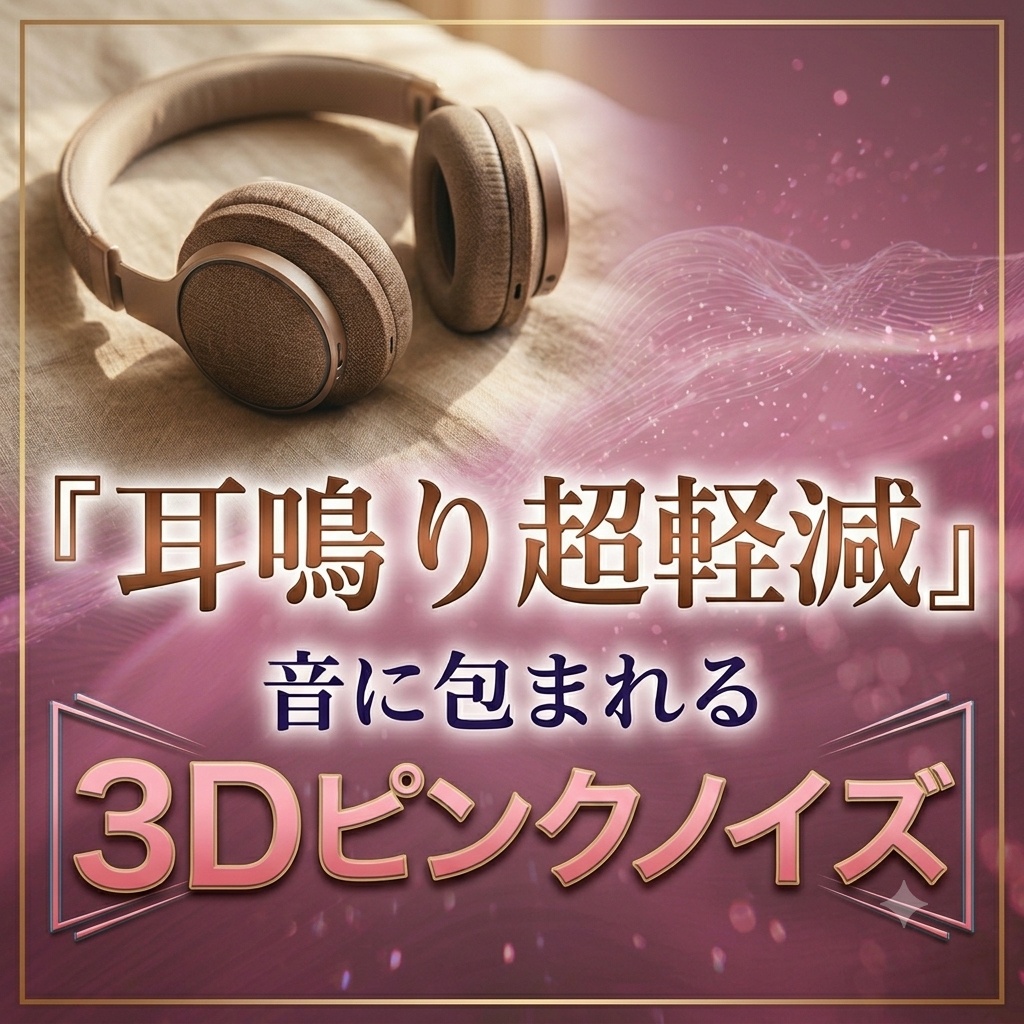 【8時間版】耳鳴り用 立体的に動く心地良いピンクノイズ | 集中 睡眠導入 記憶力UP