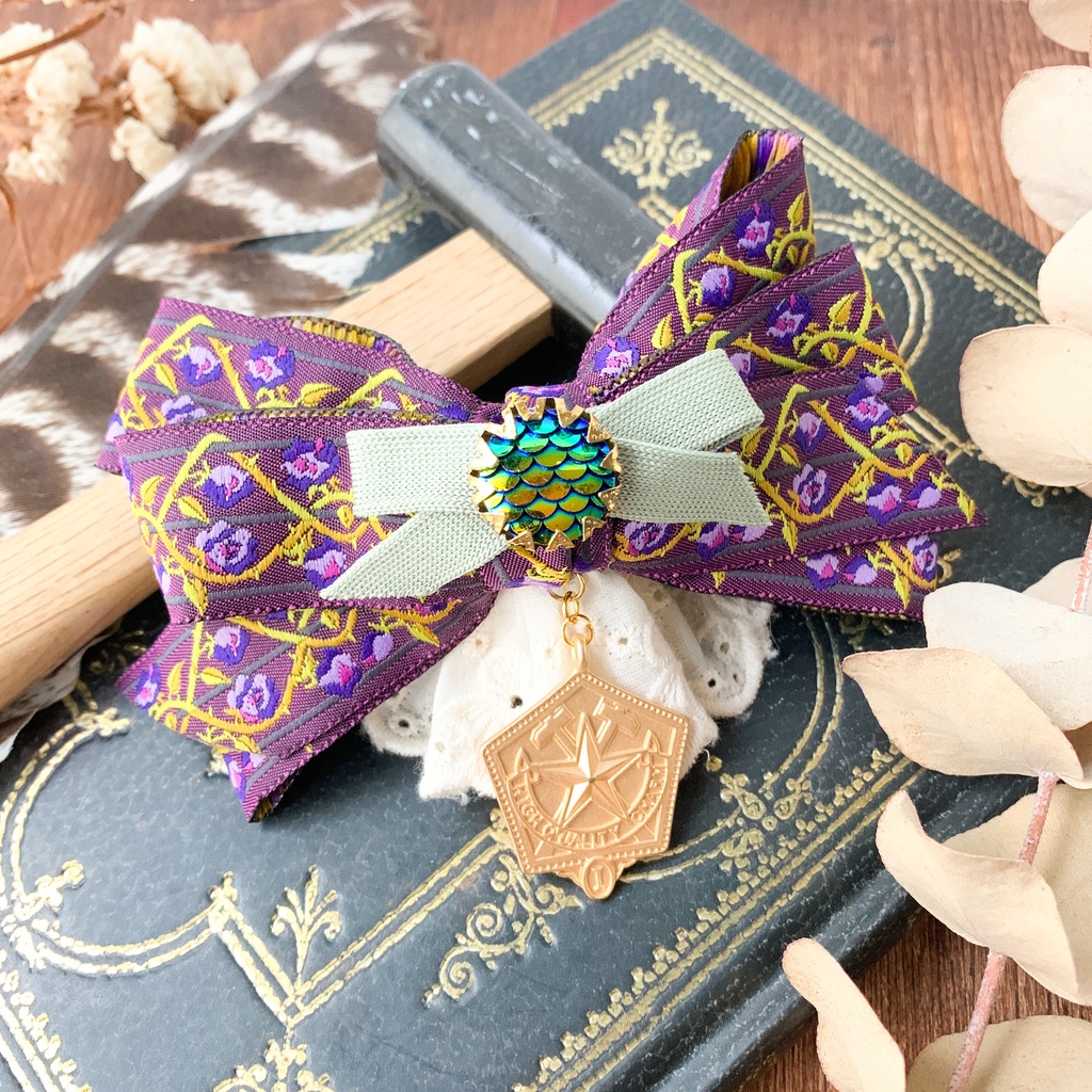 【リーゼの庭】魔装具職人認定リボンバレッタ/石工