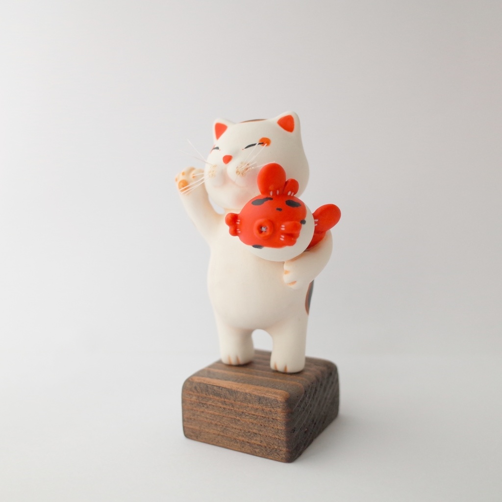 【TAG】福招き猫と金魚ぬいぐるみ【金魚と招き猫のコラボレーション作品展】