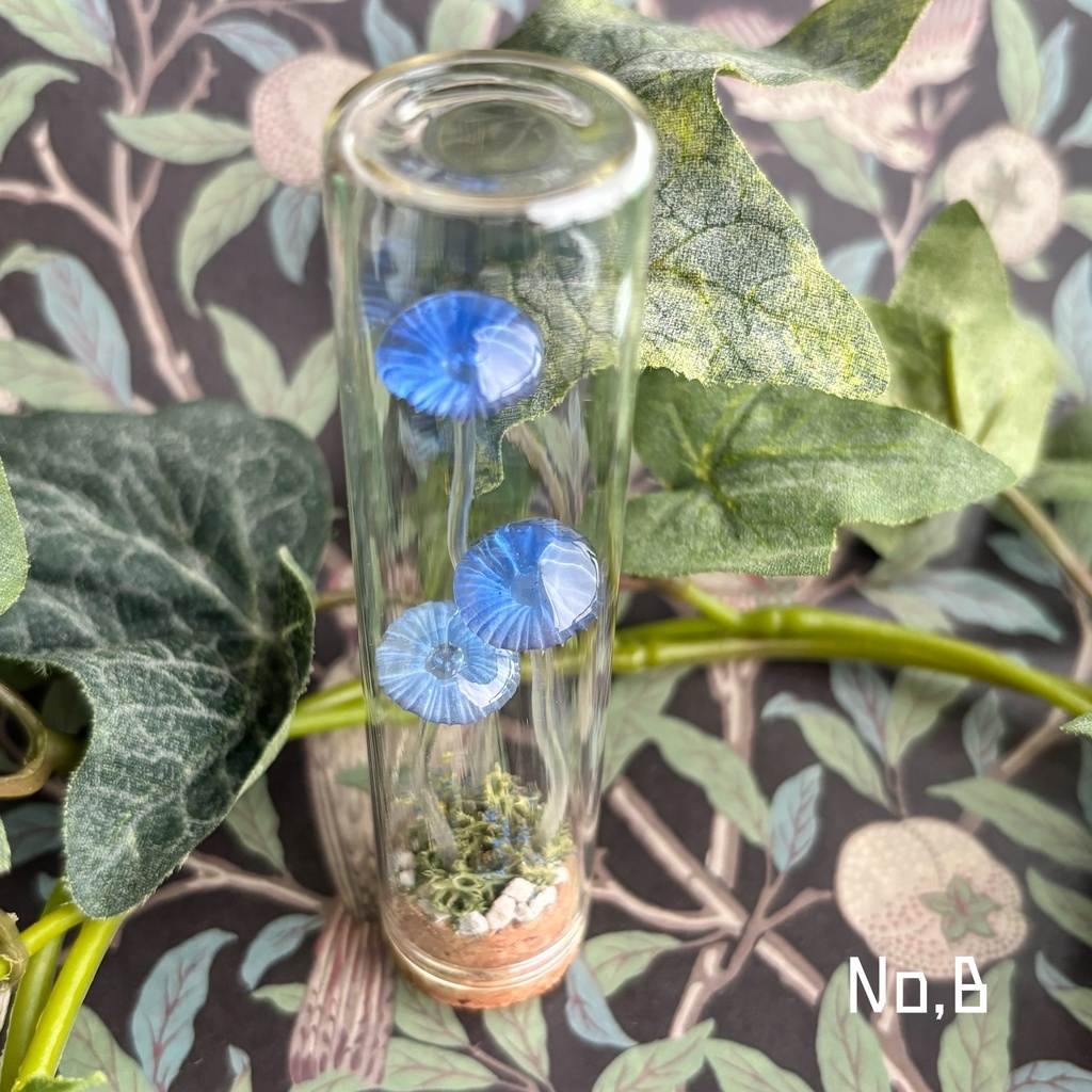 【リーゼの庭】月雫茸/月雫明茸の硝子標本