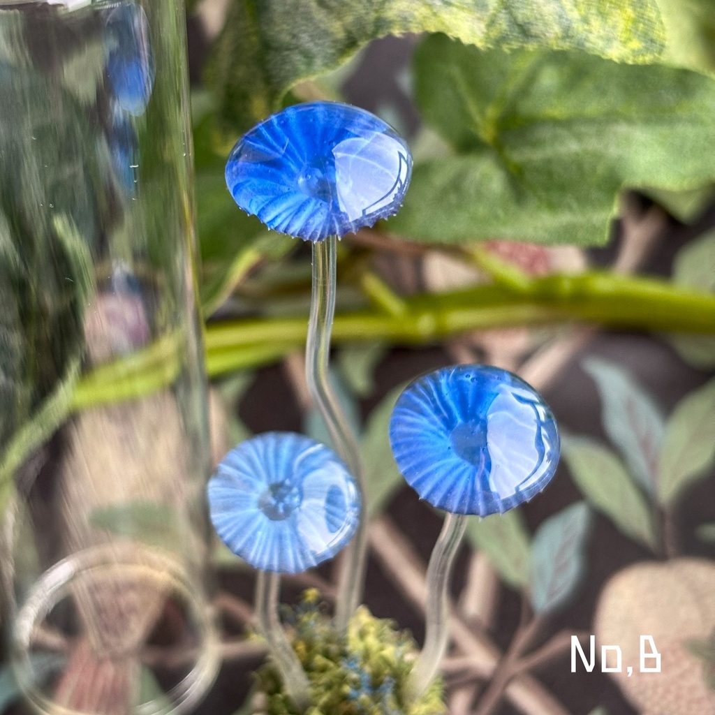 【リーゼの庭】月雫茸/月雫明茸の硝子標本
