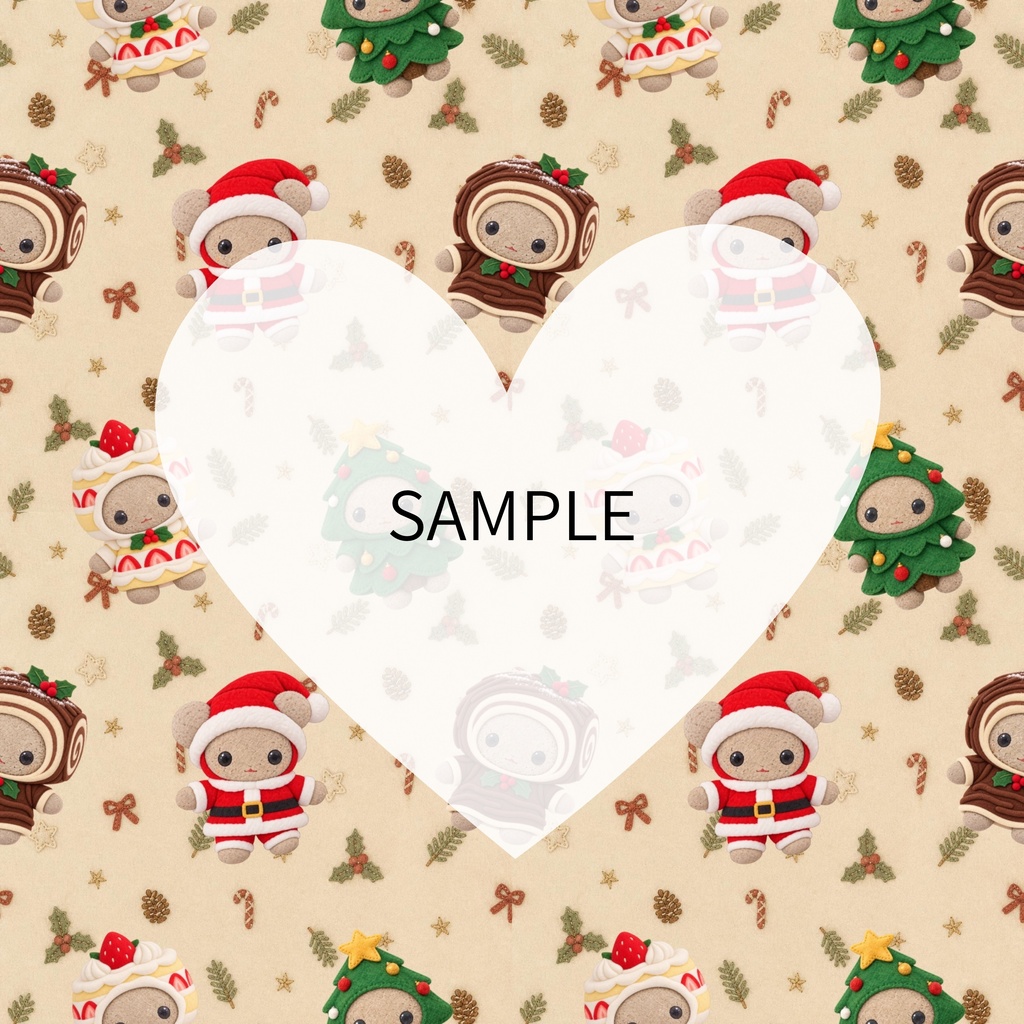 Hugty Christmas|ハグッティ クリスマス デジタルペーパー6枚セット|3600×3600 シームレスパターン