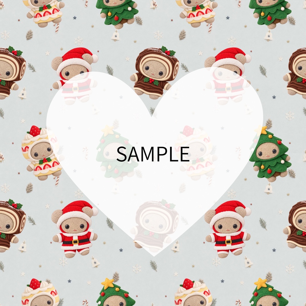 Hugty Christmas|ハグッティ クリスマス デジタルペーパー6枚セット|3600×3600 シームレスパターン
