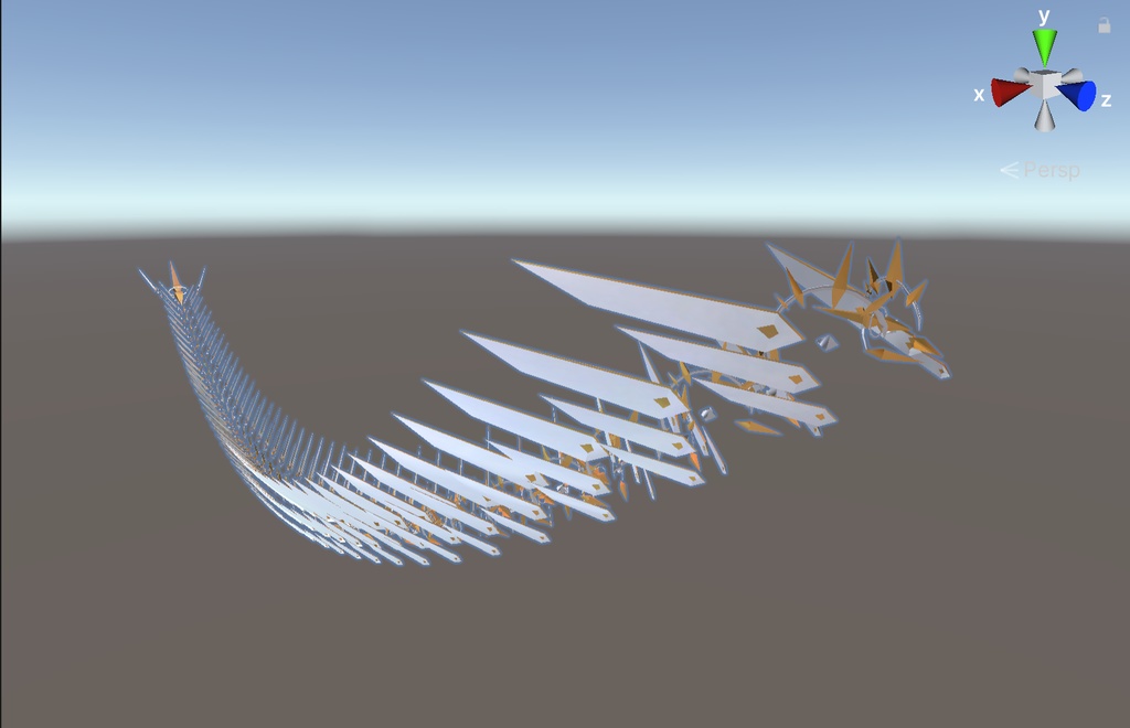 【尻尾】ウィングテール【3Dモデル】