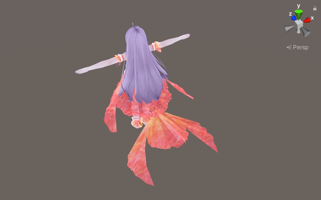 ゆらゆら金魚水着-goldfish swimsuit-【3Dモデル】