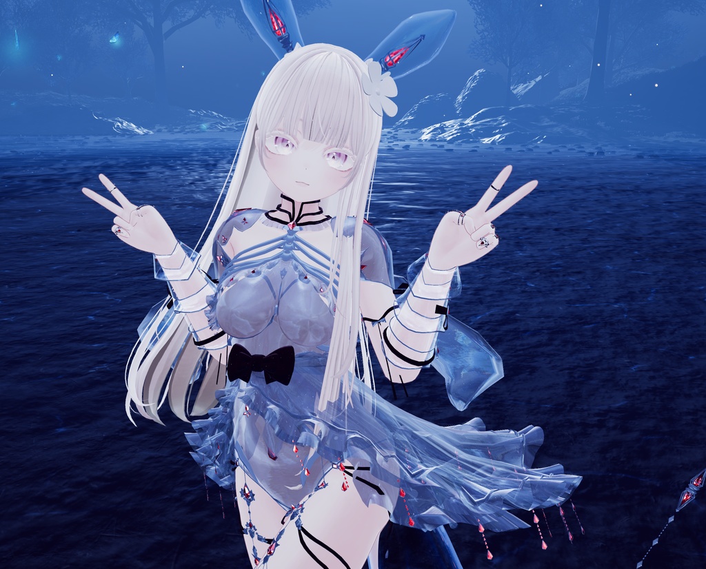 ~骨とクリオネのベットルームonイースターエッグを添えて~【3D衣装】