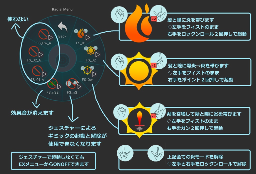 【FlameSoul_ver1.2】燃える瞳&迸る髪&爆ぜる剣【変身ギミック】