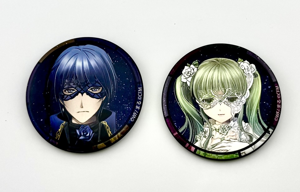 カンタレラ缶バッジ（仮面）２種セット