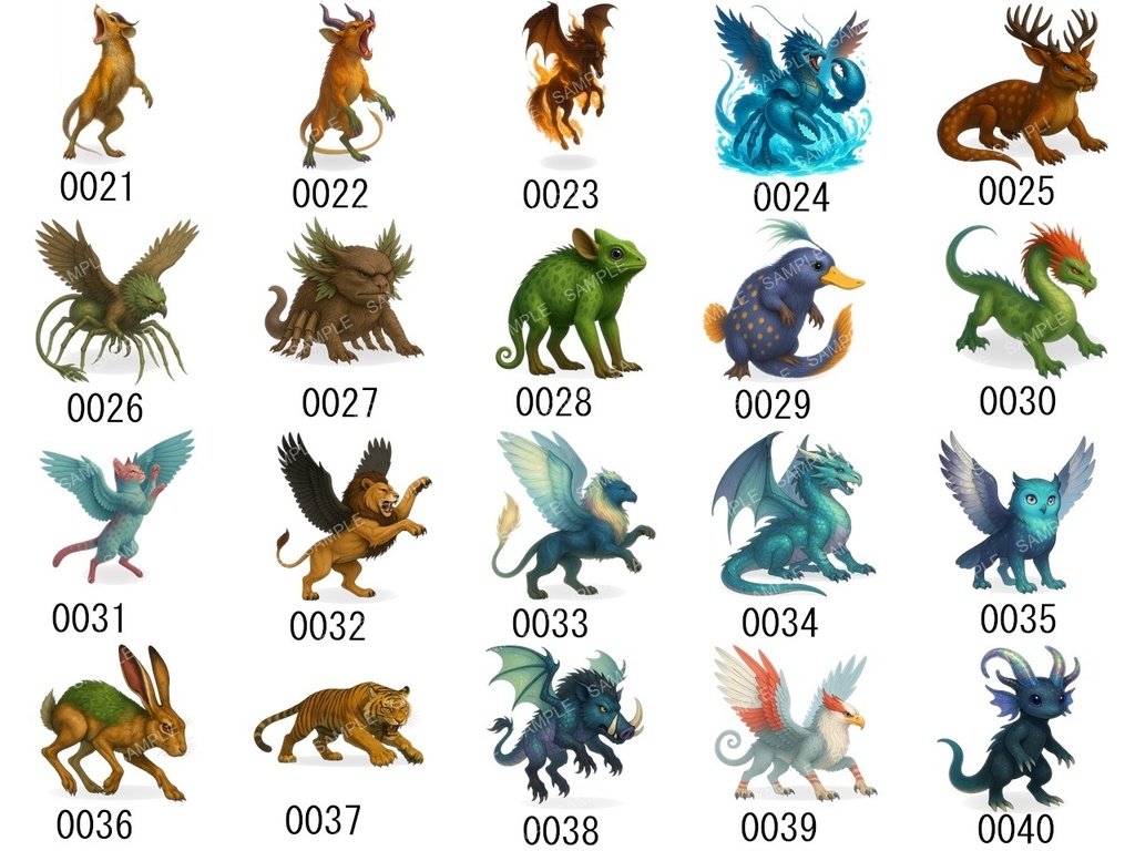 113体 敵キャラ素材集 Vol.1 ファンタジー幻獣 MZ MV UNITE