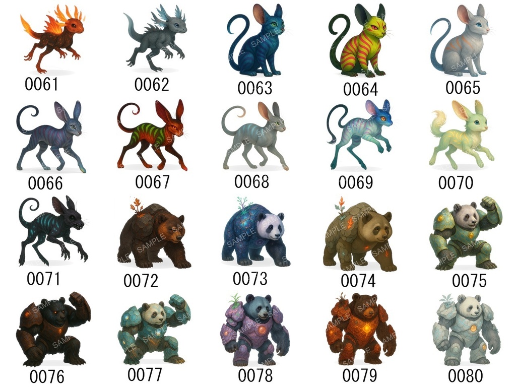 113体 敵キャラ素材集 Vol.1 ファンタジー幻獣 MZ MV UNITE