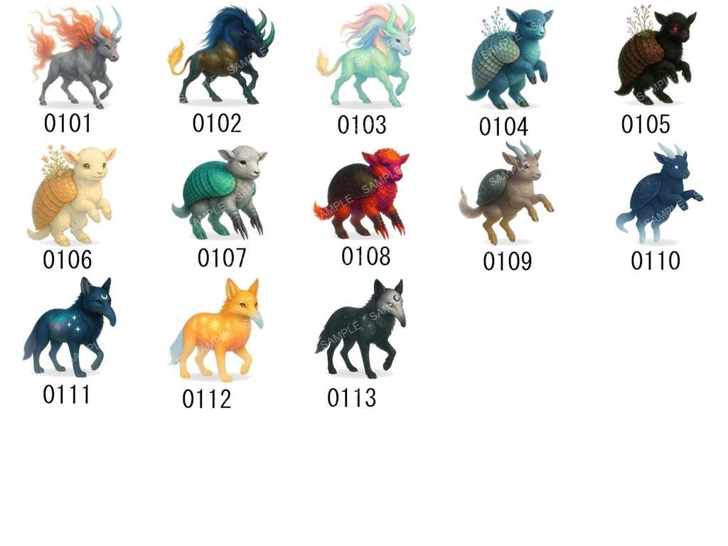 113体 敵キャラ素材集 Vol.1 ファンタジー幻獣 MZ MV UNITE