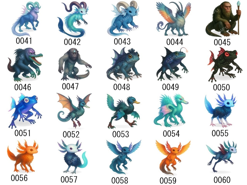 113体 敵キャラ素材集 Vol.1 ファンタジー幻獣 MZ MV UNITE