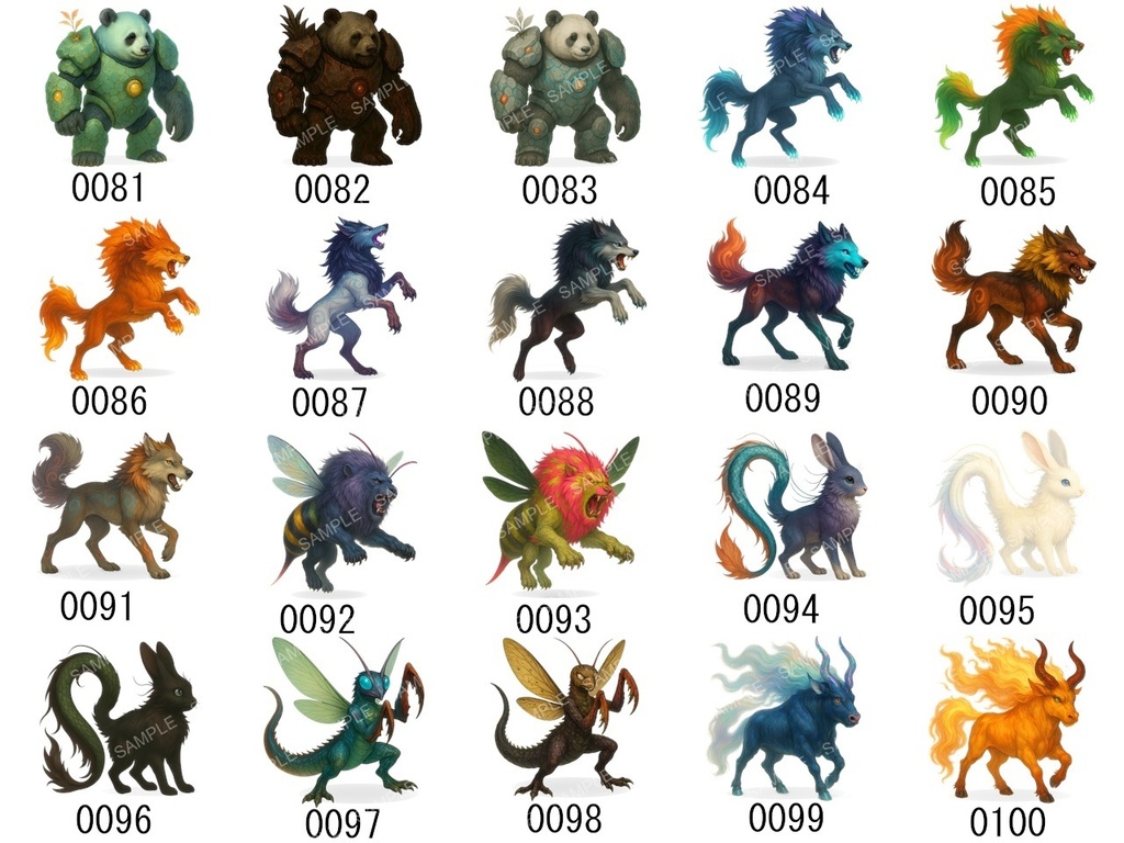 113体 敵キャラ素材集 Vol.1 ファンタジー幻獣 MZ MV UNITE