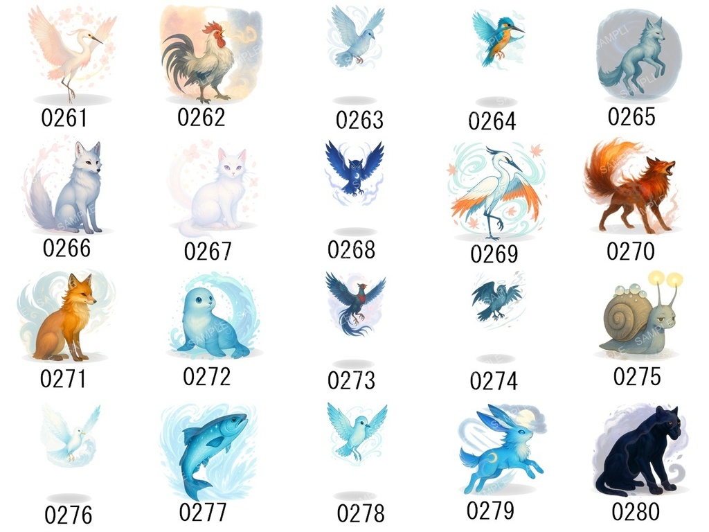 100体 敵キャラ素材集 Vol.2 動物型精霊 MZ MV UNITE