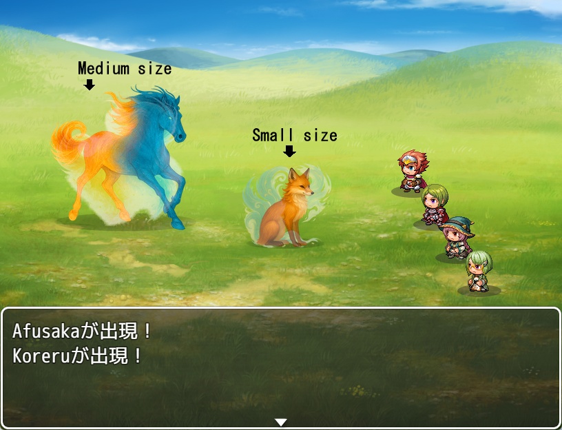 100体 敵キャラ素材集 Vol.2 動物型精霊 MZ MV UNITE