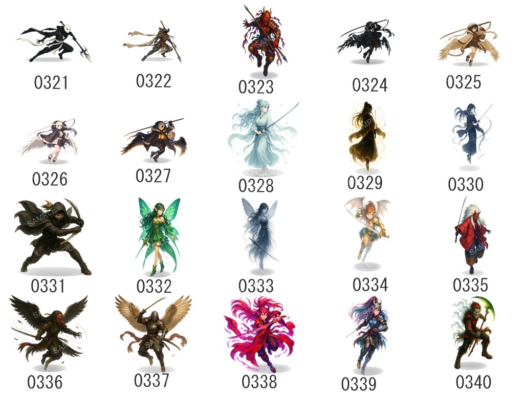 103体 敵キャラ素材集 Vol.3 人型剣士 MZ MV UNITE