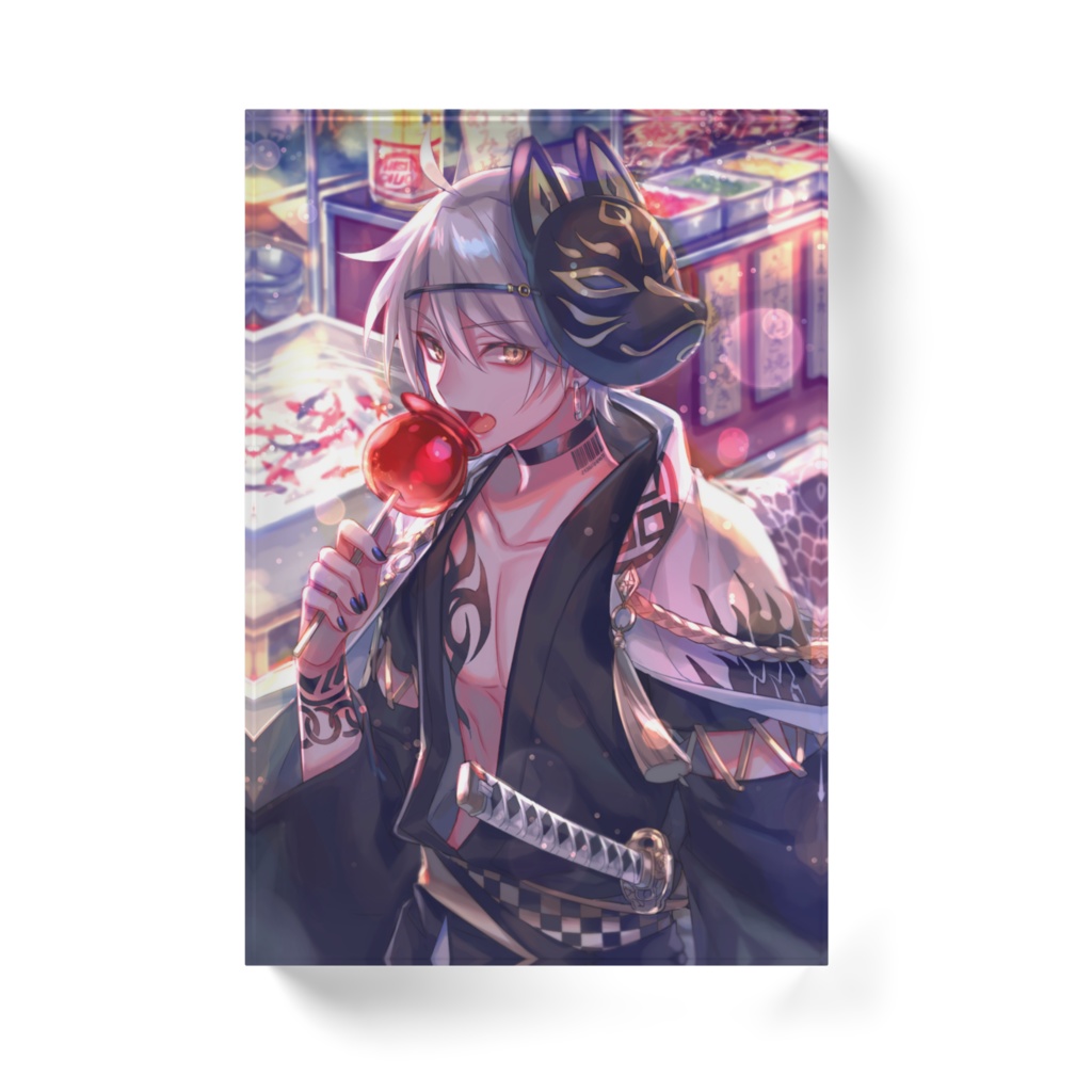 【りんご飴】アクリルブロック