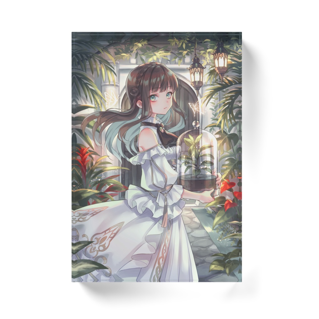 【植物と白魔女】アクリルブロック