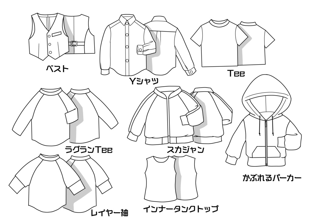 (あまり親切じゃない)どーる服の型紙