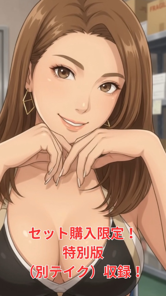 【ボイス付/¥100】ベージュビキニの彼女と秘密のバックヤード(全3種+限定特典つき)【縦長・横長】