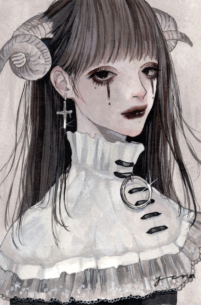 アナログ原画 「薄墨」