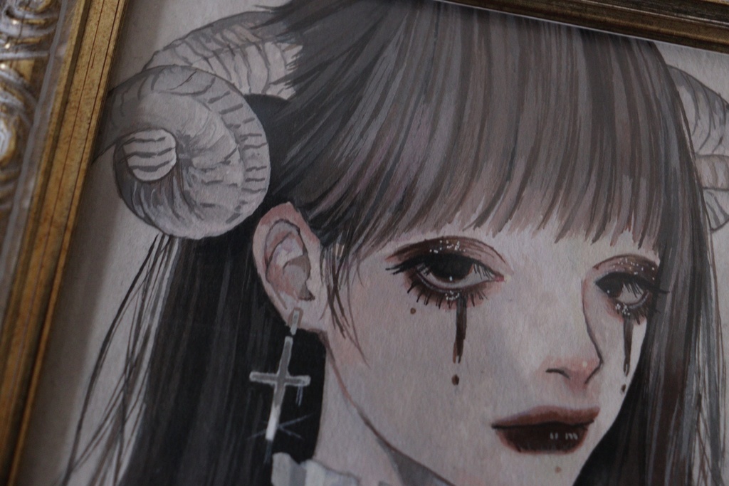 アナログ原画 「薄墨」