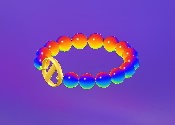 天然ガチャ石ブレスレット