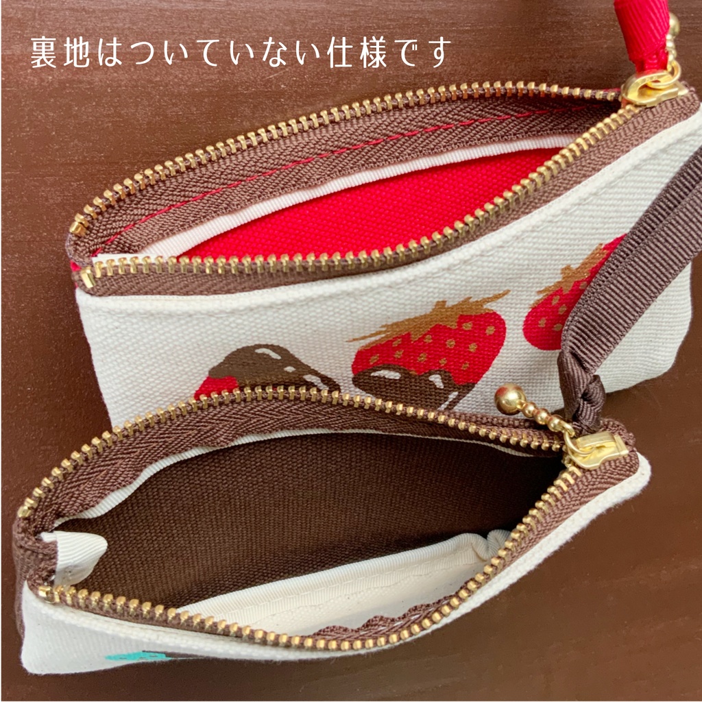 【送料無料】イチゴミニミニポーチ(キーリングなし)レッド・ミント