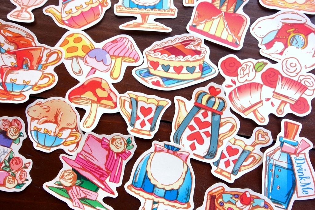 【送料無料】アリスなお茶会フレークシール