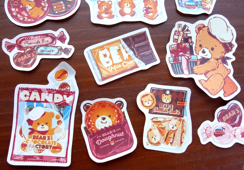 【送料無料】クマのチョコレート工場フレークシール