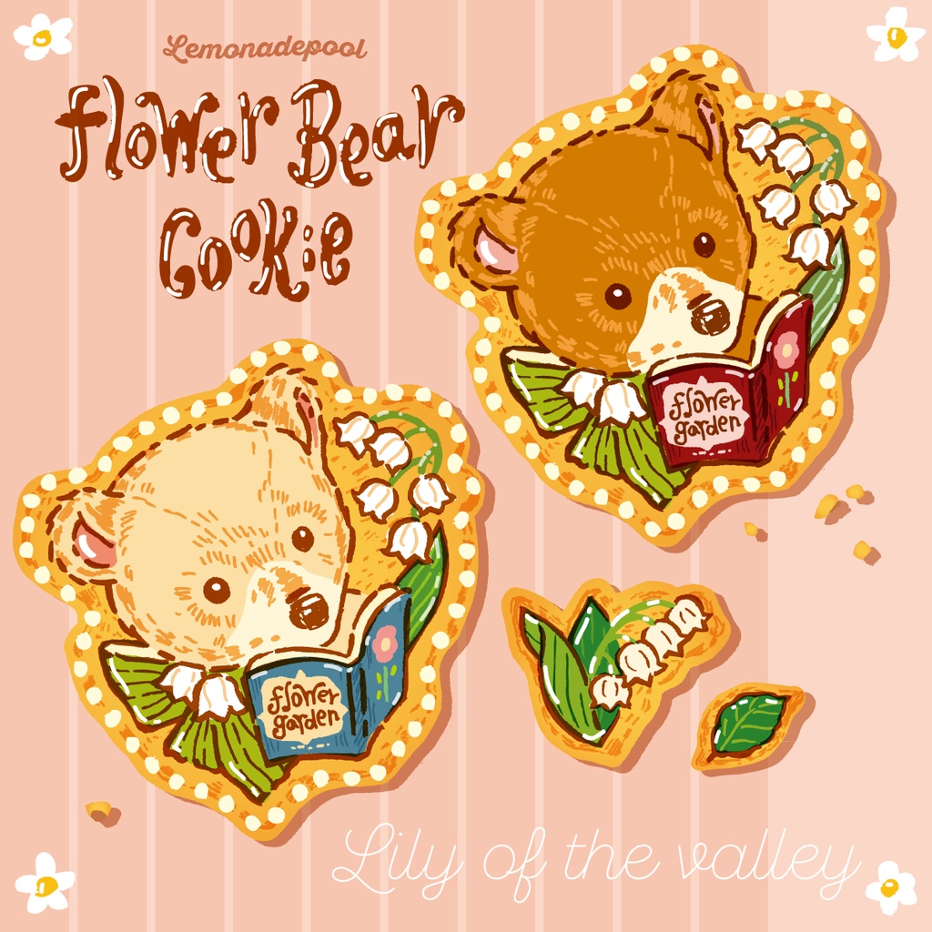 【送料無料】フラワーベア♡お花好きなクマちゃんマスキングテープ