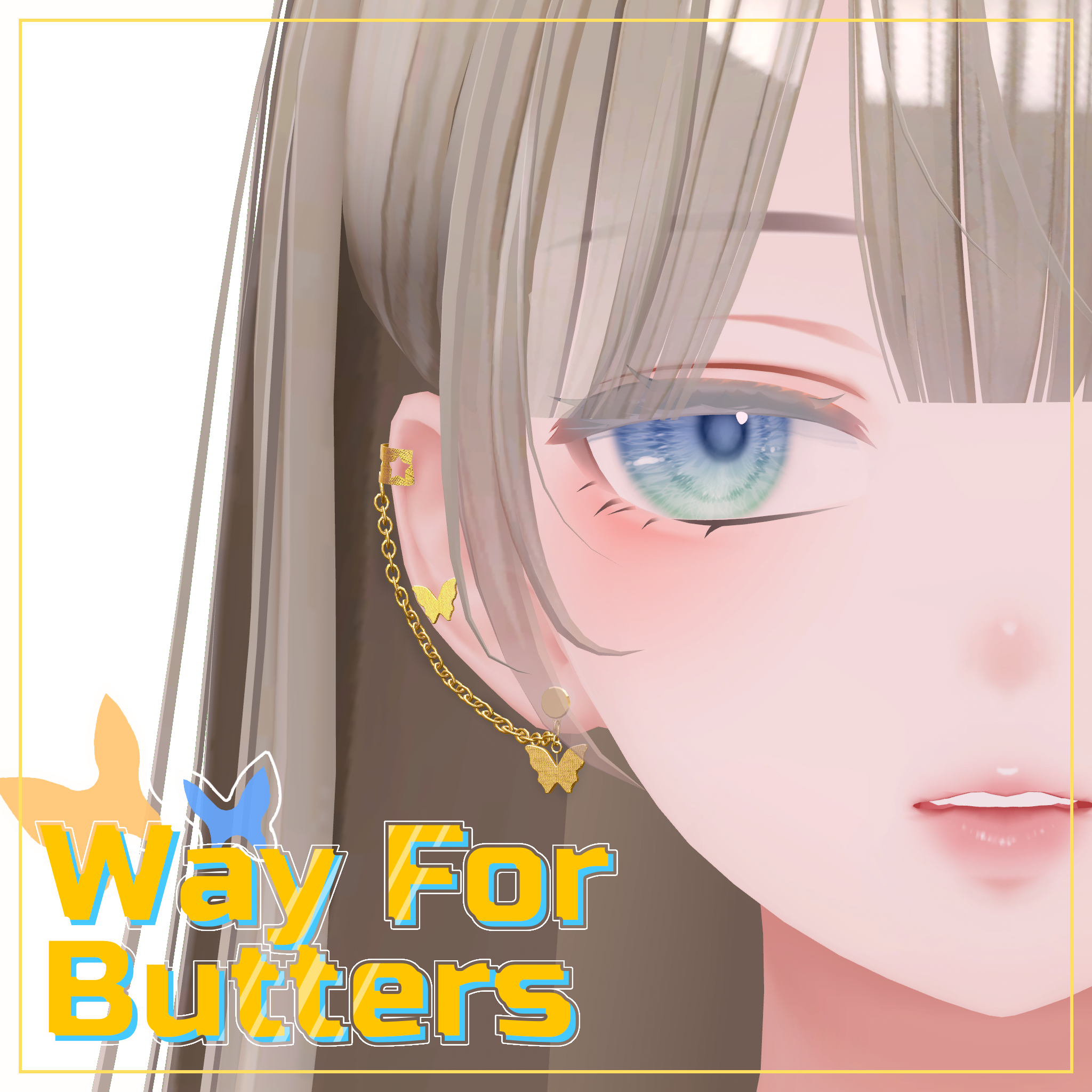 【VRC想定】 蝶の道 Way For Butters Earrings Set