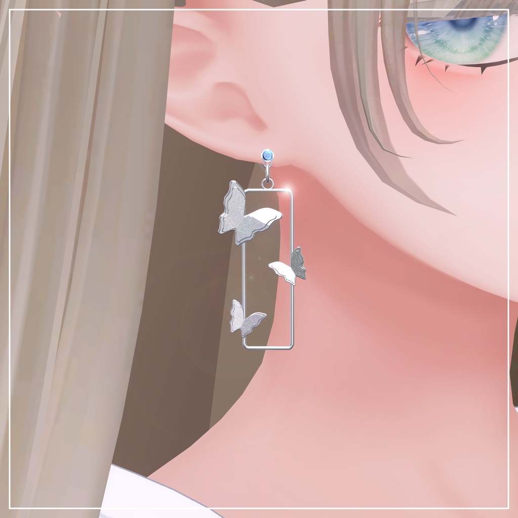 【VRC想定】 蝶の家 Home For Butters Earrings Set