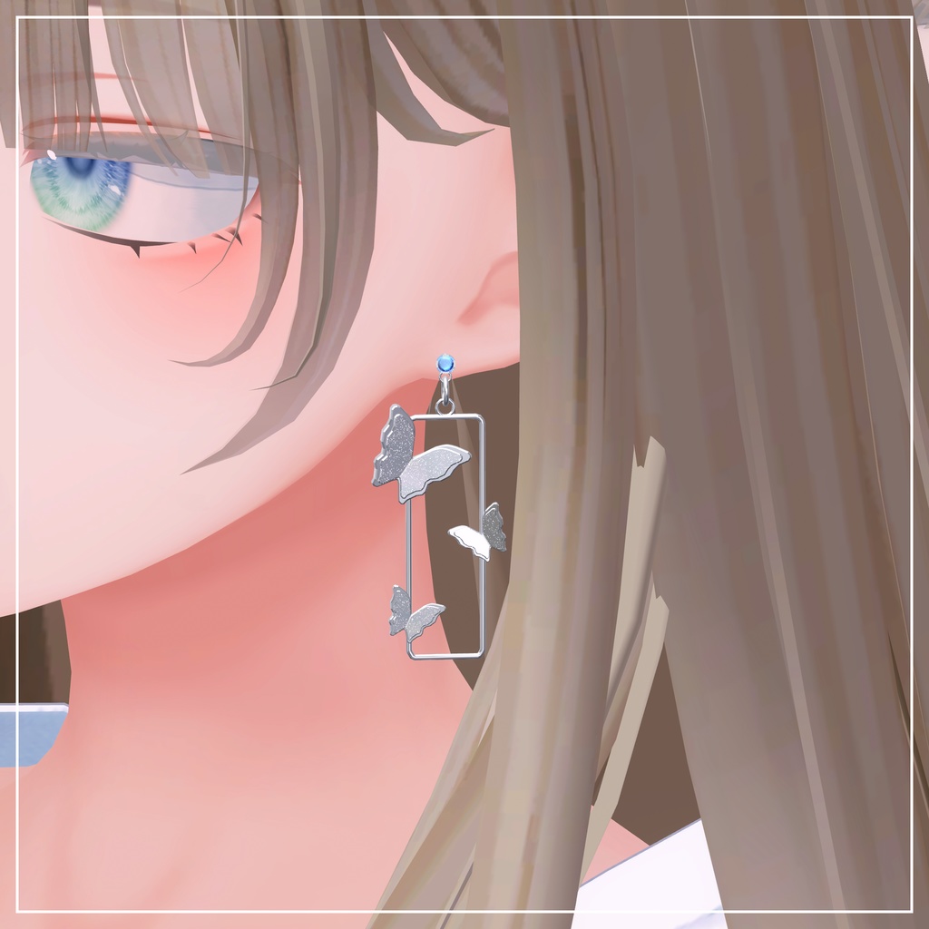 【VRC想定】 蝶の家 Home For Butters Earrings Set