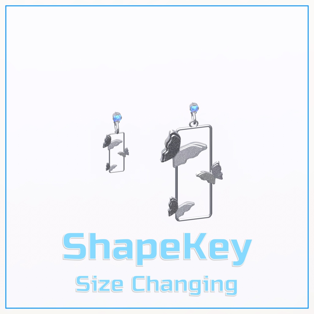 【VRC想定】 蝶の家 Home For Butters Earrings Set