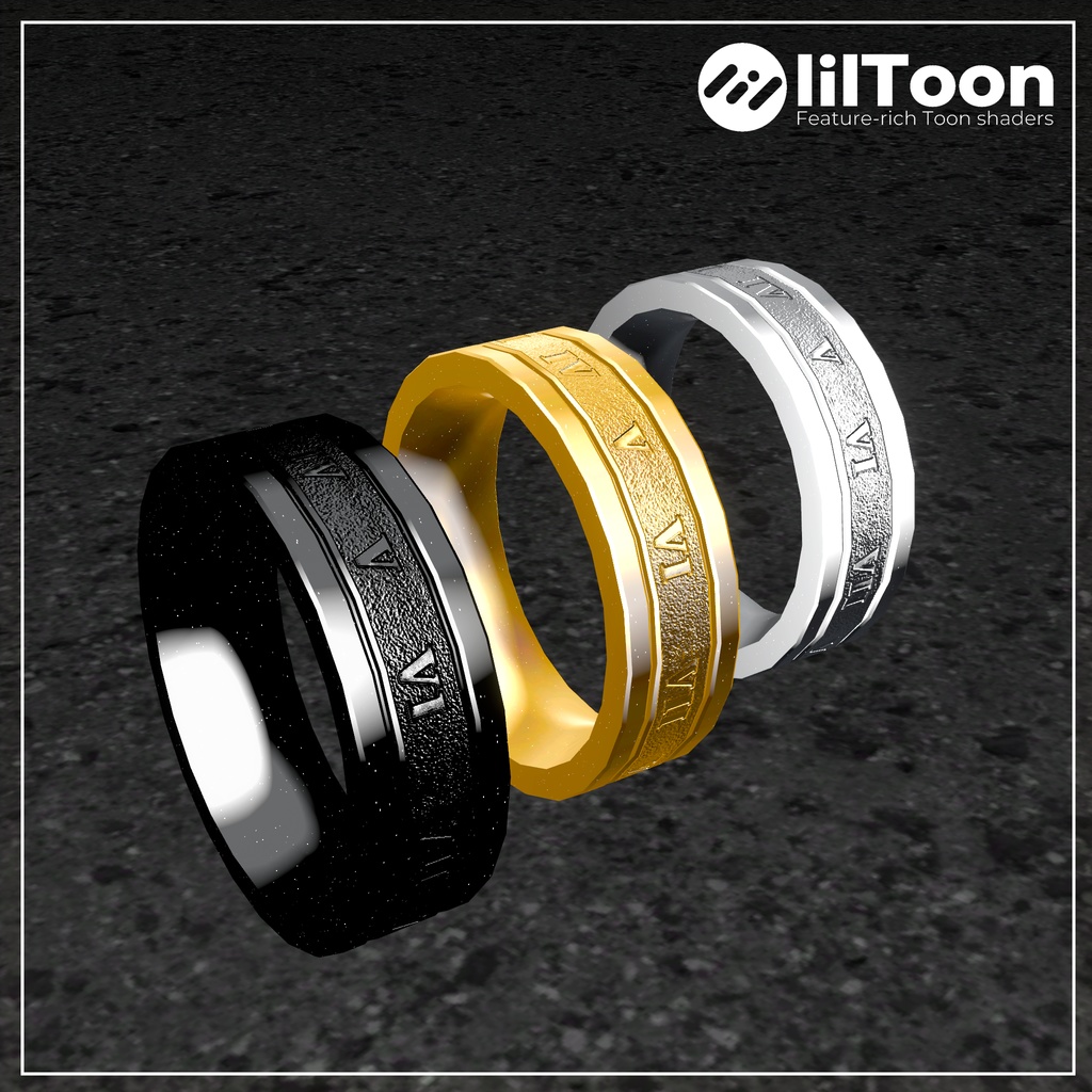 【VRC想定 / 無料】 ローマの指輪 Rome Rings Set