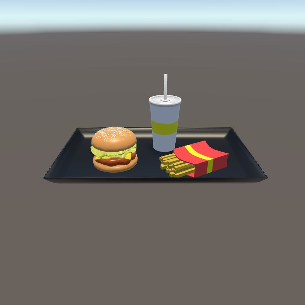 【VRChat想定】バーガーセット