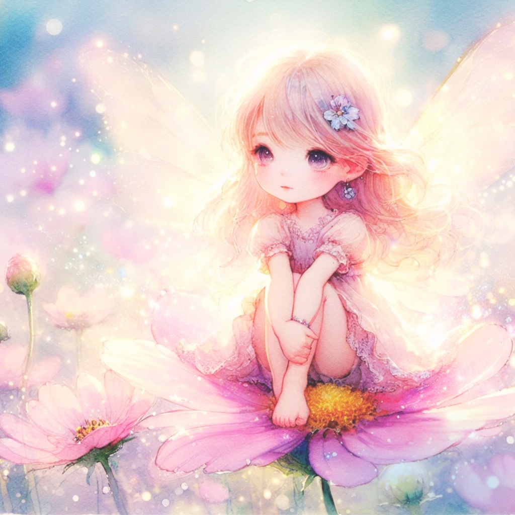 Petal Sprite – 花びらの妖精 | Comiluko Art（3000px・高解像度）