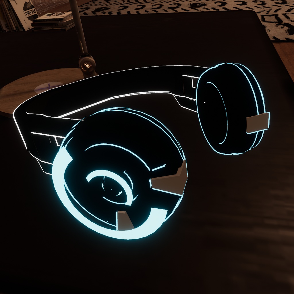 おしゃれなヘッドフォン(アニメーシヨンつき)