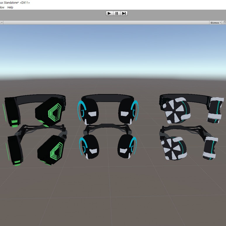 おしゃれなヘッドフォン(アニメーシヨンつき)