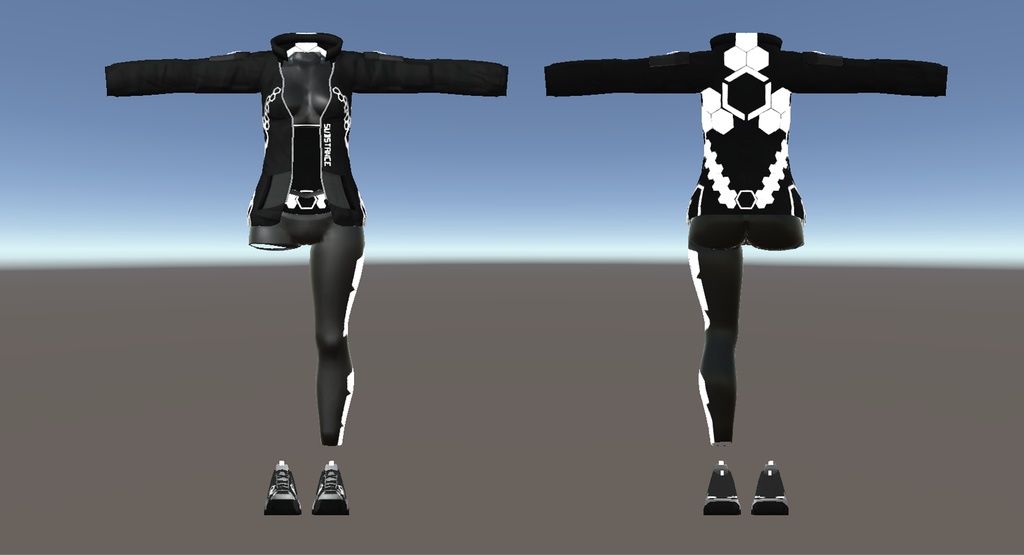 テックウェア服(狐雪ちゃん向け)