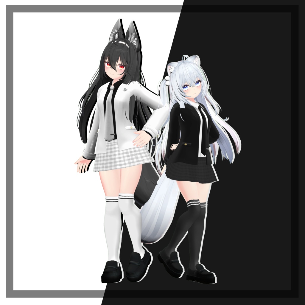 スクールユニフォーここあ&狐雪