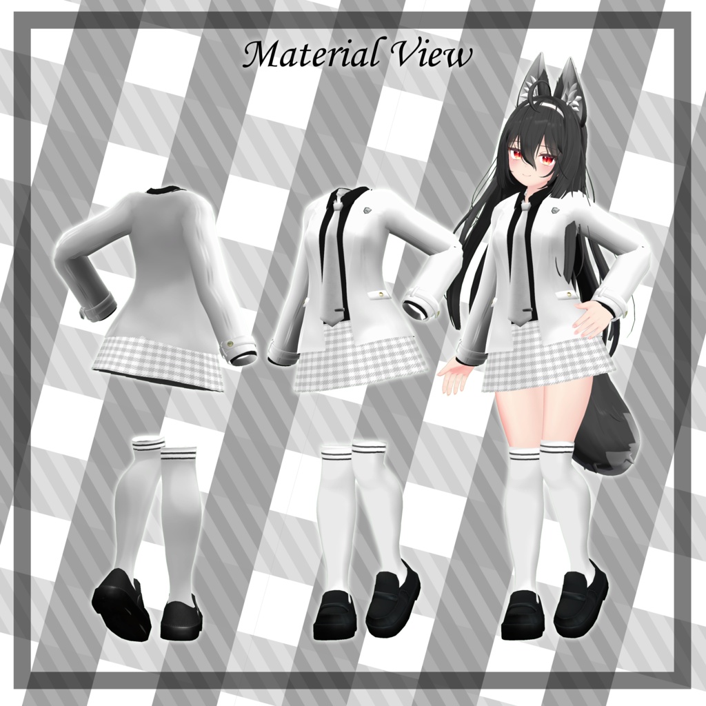 スクールユニフォーここあ&狐雪