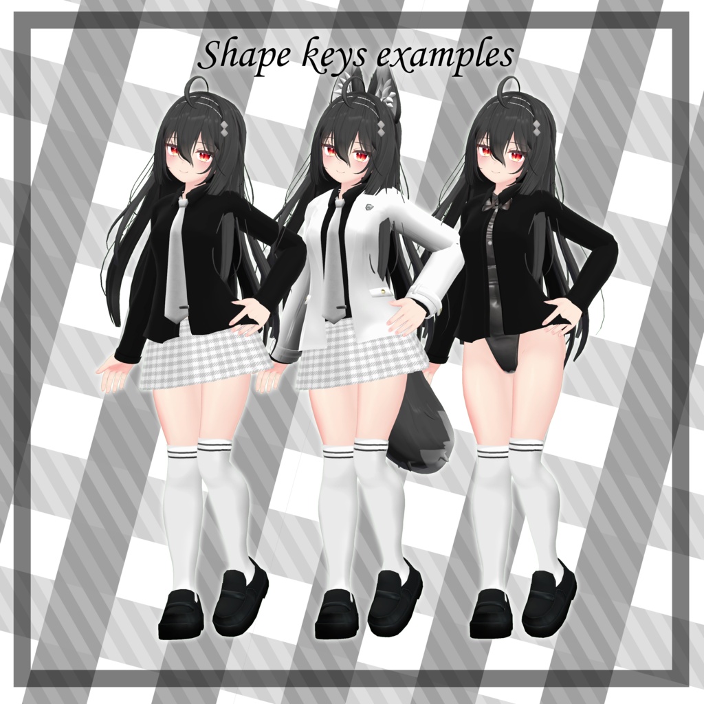 スクールユニフォーここあ&狐雪