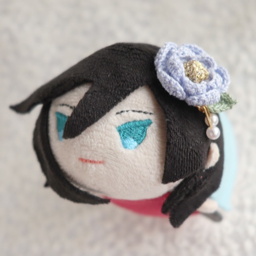 マグネット髪飾り 青椿 かぎ針帽子 Booth